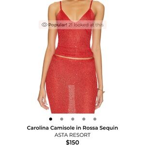 Asta Resort Red Knit Women's Top